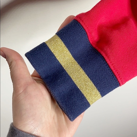 Fila Rafaella gold sparkle colorblock sweatshirt size M - Picture 8 of 10